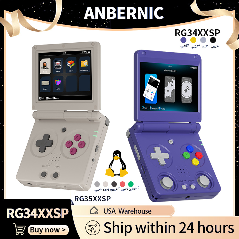 Retro Gaming Handheld Console - Anbernic RG34XXSP RG35XXSP وحدة تحكم ألعاب