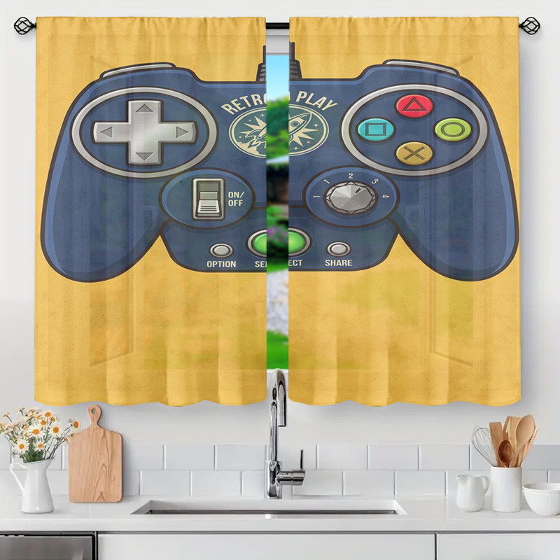 Retro Gaming Youtube - ستائر بتصميم وحدة تحكم الألعاب، ديكور