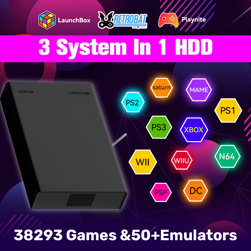 Retro Gaming Xbox - وحدة تحكم ألعاب فيديو HDD ريترو