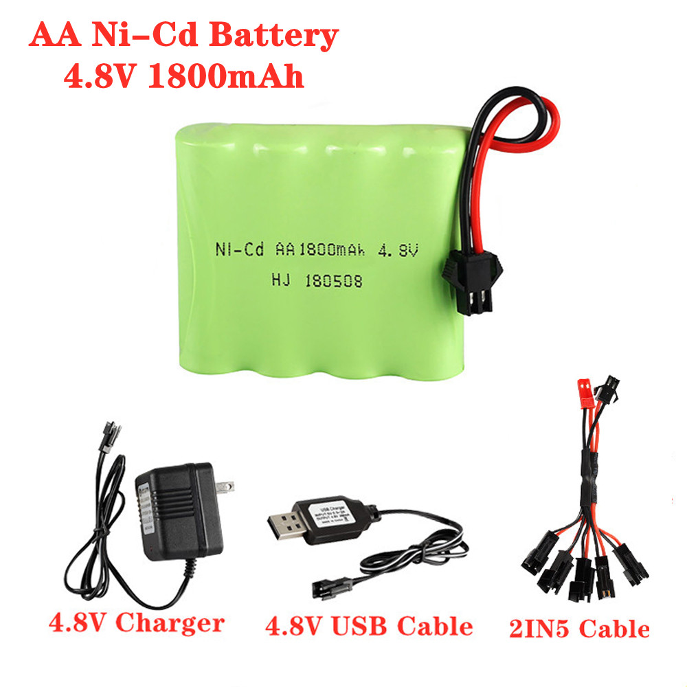 Rechargeable Battery Aa - 4.8 فولت 1800 مللي أمبير Ni-Cd