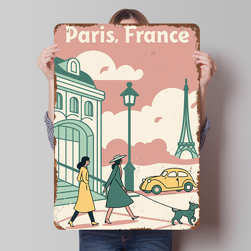 Retro Gaming Paris - لافتات معدنية عتيقة مطبوعة بتصميم مخصص