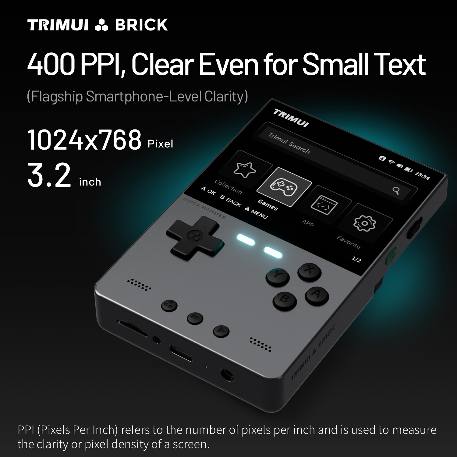 AMPOWN TRIMUI BRICK وحدة تحكم  - مراجعة Retro Gaming Play Zone وسعره