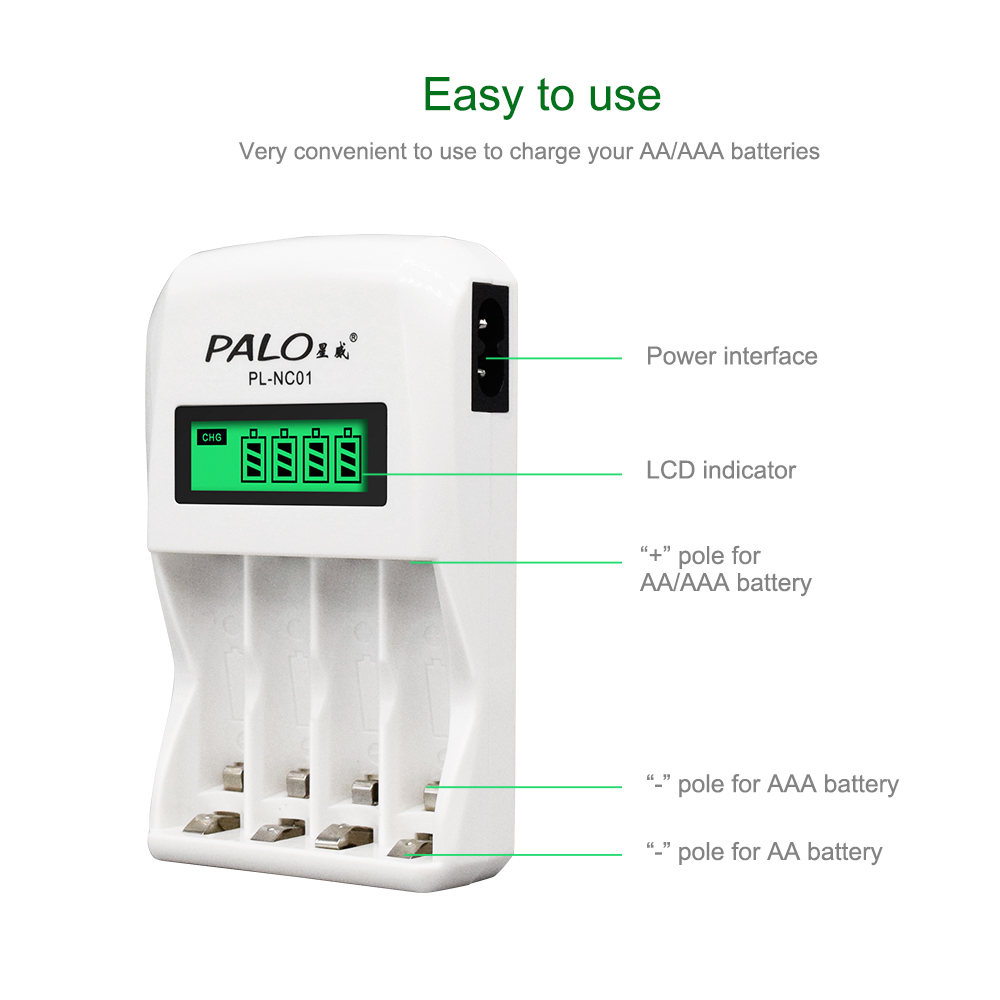 بالو 1.2 فولت شاحن بطارية 4 فت - مراجعة Rechargeable Battery Aa وسعره