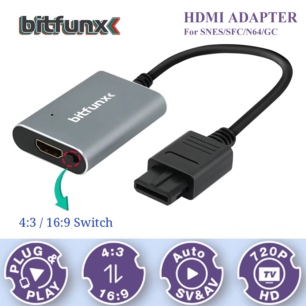 محول فيديو Bitfunx 720P Svideo - مراجعة Retro Gaming Art وسعره