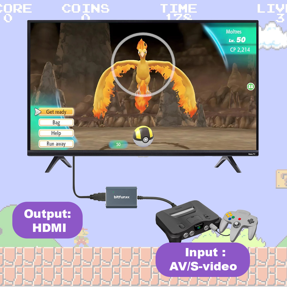 محول فيديو Bitfunx 720P Svideo - مراجعة Retro Gaming Art وسعره