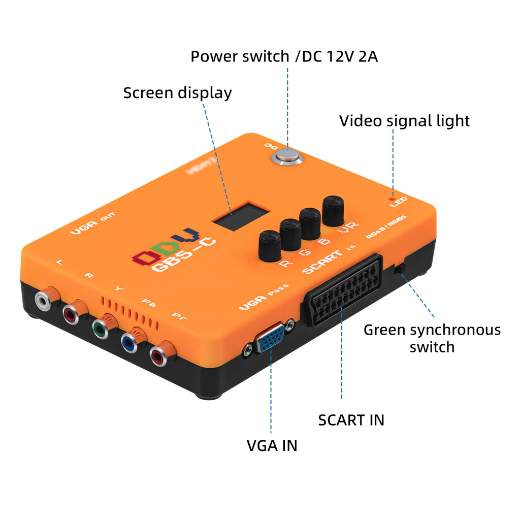 Mcbazel--محول فحص مكون VGA/Sca - مراجعة Retro Gaming Play Zone وسعره