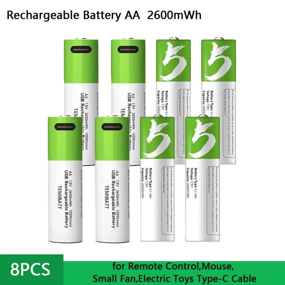 8 قطع بطاريات AA قابلة لإعادة  - مراجعة Rechargeable Battery Aa وسعره