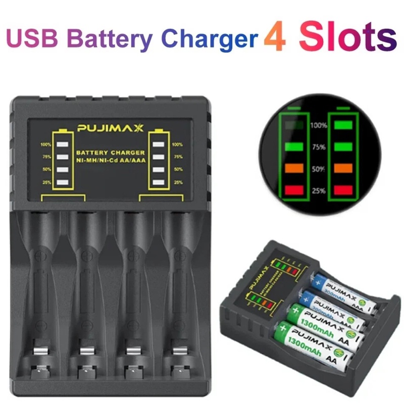 شاحن بطاريات AAA/AA قابل لإعاد - مراجعة Rechargeable Battery Aa وسعره