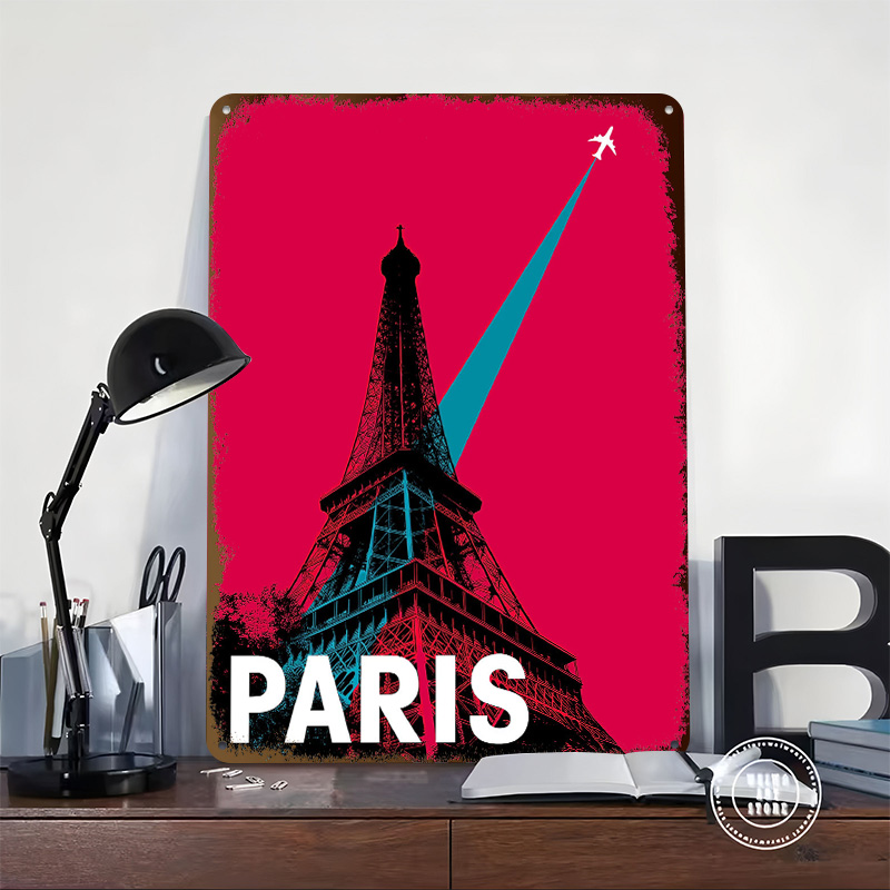 باريس برج ايفل السفر ملصق معدن - مراجعة Retro Gaming Paris وسعره