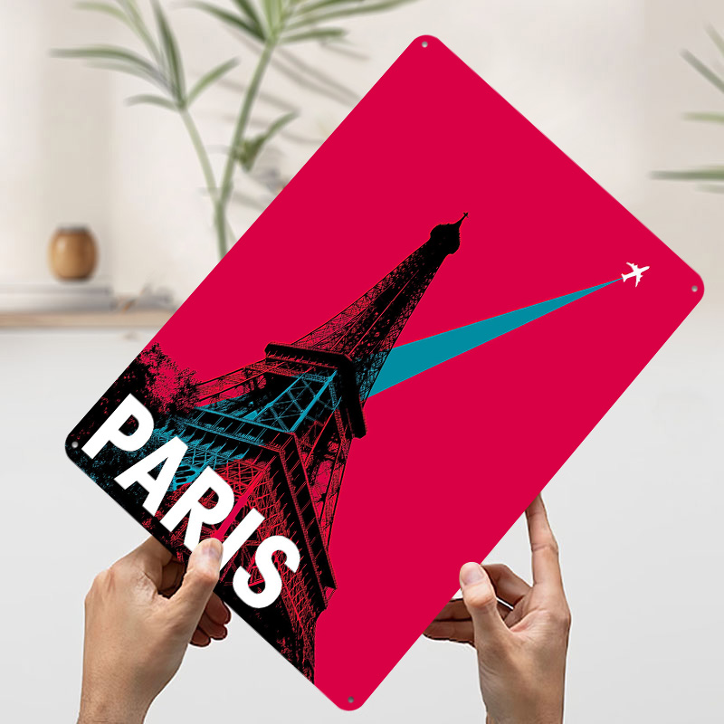 باريس برج ايفل السفر ملصق معدن - مراجعة Retro Gaming Paris وسعره