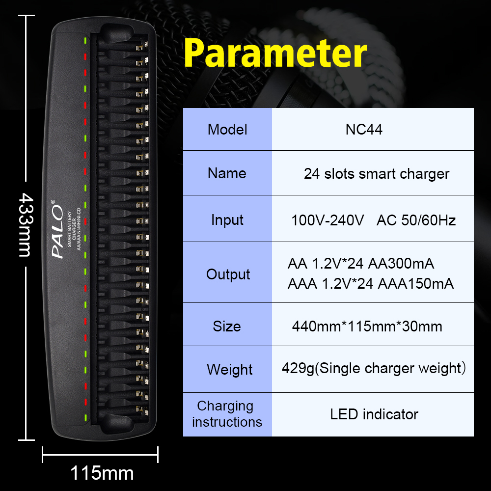 شاحن بطاريات ذكي من PALO بسعة  - مراجعة Rechargeable Battery Aa وسعره